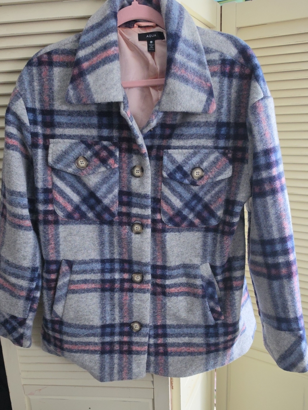 Aqua Women's Flannel Jacket Size Small